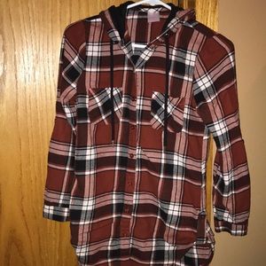 Hooded Button Down